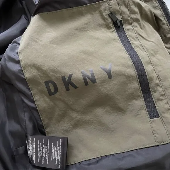 DKNY Water Resistant Women’s Olive Green Jacket New With Tags Size Small - Picture 8 of 16